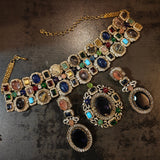 HANDCRAFTED GEMSTONE STATEMENT CHOKER SET