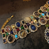 HANDCRAFTED GEMSTONE STATEMENT CHOKER SET