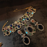 HANDCRAFTED GEMSTONE STATEMENT CHOKER SET