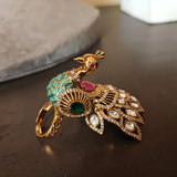 STATEMENT PEACOCK ADJUSTABLE RING