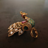 STATEMENT PEACOCK ADJUSTABLE RING