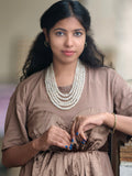 CLASSIC REAL MOONSTONE 5-STRAND ELEGANT NECKLACE