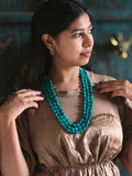 FIROZA 3-STRAND ELEGANT NECKLACE