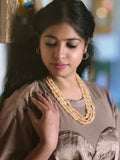 CLASSIC YELLOW JADE 3-STRAND ELEGANT NECKLACE