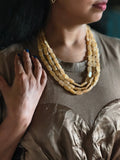 CLASSIC YELLOW JADE 3-STRAND ELEGANT NECKLACE