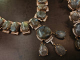 EXCLUSIVE REAL LABRADORITE NECKLACE WITH EARRINGS