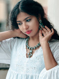 EXCLUSIVE REAL LABRADORITE NECKLACE WITH EARRINGS