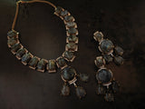 EXCLUSIVE REAL LABRADORITE NECKLACE WITH EARRINGS