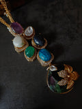 EXQUISITE SEMI PRECIOUS STONE PENDANT SET