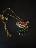 BEAUTIFUL BIRD SET IN KUNDAN AND CZ STONE