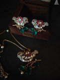 BEAUTIFUL BIRD SET IN KUNDAN AND CZ STONE