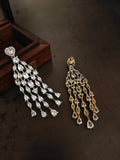 CASCADING CZ STONE CHANDELIER EARRINGS