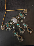 Exclusive Multi-Colour Semi-Precious Stone Choker Set
