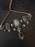 Exclusive Multi-Colour Semi-Precious Stone Choker Set