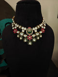 EXQUISITE POLKI KUNDAN FLORAL CHOKER SET