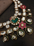 EXQUISITE POLKI KUNDAN FLORAL CHOKER SET