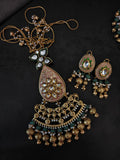 BLUSH PINK KUNDAN PENDANT NECKLACE SET
