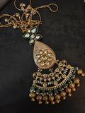 BLUSH PINK KUNDAN PENDANT NECKLACE SET
