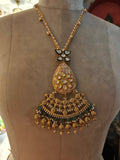 BLUSH PINK KUNDAN PENDANT NECKLACE SET