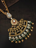 IVORY MEENAKARI KUNDAN STATEMENT PENDANT NECKLACE SET