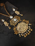 ROYAL MEENAKARI KUNDAN STATEMENT PENDANT NECKLACE SET