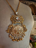 ROYAL MEENAKARI KUNDAN STATEMENT PENDANT NECKLACE SET