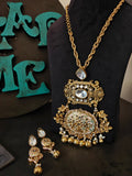 ROYAL MEENAKARI KUNDAN STATEMENT PENDANT NECKLACE SET
