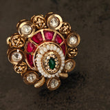 HERITAGE NAVRATNA KUNDAN STATEMENT RING