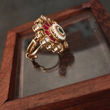 HERITAGE NAVRATNA KUNDAN STATEMENT RING