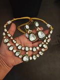 ZUBEIDA LAYERED UNCUT POLKI KUNDAN NECKLACE SET