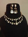 ZUBEIDA LAYERED UNCUT POLKI KUNDAN NECKLACE SET