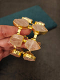 SANDHYA CUFF (REAL ROSE QUARTZ)