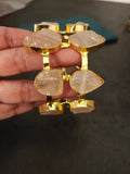 SANDHYA CUFF (REAL ROSE QUARTZ)