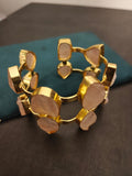 SANDHYA CUFF (REAL ROSE QUARTZ)