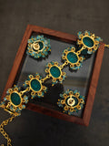 NEELAMBARI NECKLACE SET (AGATE)