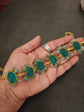 NEELAMBARI NECKLACE SET (AGATE)