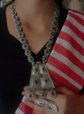TRIBAL SILEVR PLATED NECKLACE