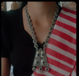 TRIBAL SILEVR PLATED NECKLACE
