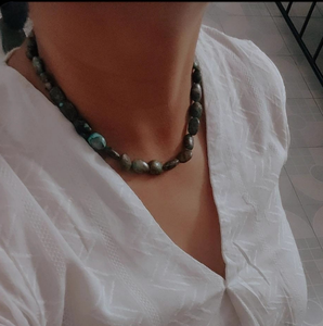 EXCLUSIVE REAL FIROZA STONE NECKLACE