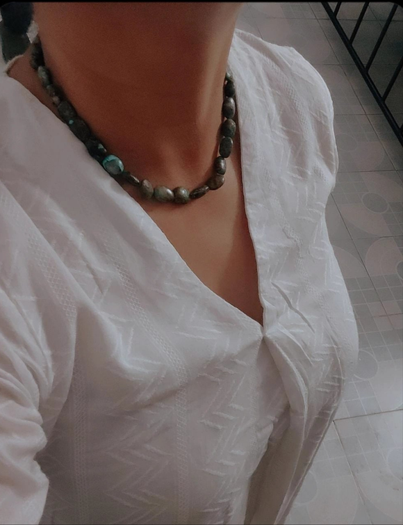 EXCLUSIVE REAL FIROZA STONE NECKLACE