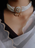 DESIGNER FINEST QUALITY INLAY WORK CHOKER WITH EARRINGS