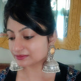 TRIBAL SILVER PLATED STATEMENT JHUMKAAS