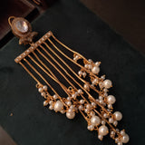 STATEMENT HANGING EARRINGS WITH POLKI KUNDAN