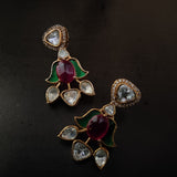 FINEST QUALITY POLKi KUNDAN EARRINGS