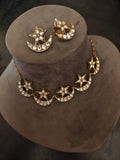 HANDCRAFTED CELESTIAL POLKI KUNDAN NECKLACE SET