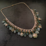 EXCLUSIVE REAL FLUORITE STONE HANGINGS NECKPIECE