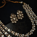 MOSSAINITE STONE NECKLACE WITH EARRINGS