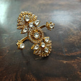 STONE AND KUNDAN RING (ADJUSTABLE)