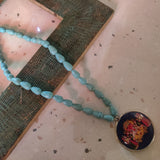 FIROZA STONE GANESHA NECKLACE