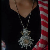 TRIBAL SILVER PLATED NECKPIECE